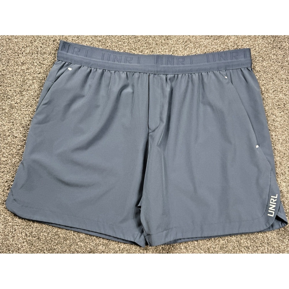 UNRL Lined Running Shorts Men's XL Blue Athletic Training Gym Performance